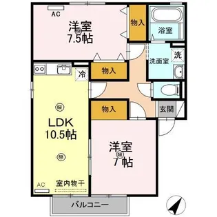 グリーンヒル【2階】の間取り
