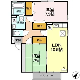 グリーンヒル【1階】の間取り