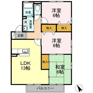 ウィルモア床波 A棟【2階】の間取り