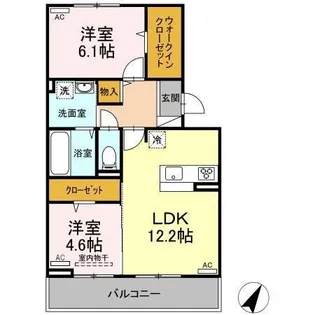 カーサ・ドマーニ A棟【3階】の間取り