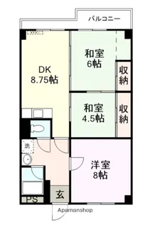 沼第一コーポ【3階】の間取り