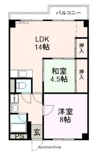 沼第二コーポ【504号室】の間取り
