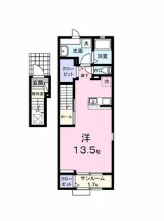ウナ カーサ シクーラ【2階】の間取り