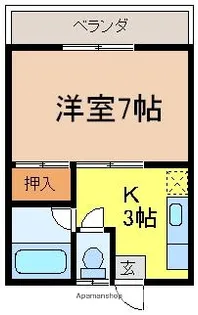 ハイツ瀬戸(広田)【D号室】の間取り