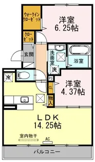 アンベリール【1階】の間取り