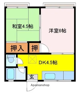 コーポ麻衣【205号室】の間取り