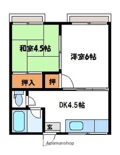 コーポ麻衣【206号室】の間取り