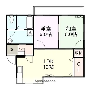 メゾンエスピァ草江【202号室】の間取り