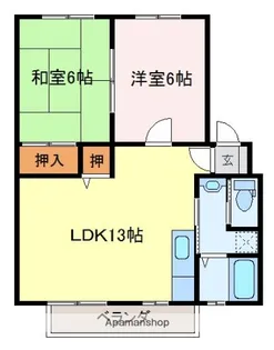 パブリックハイム東琴芝【202号室】の間取り