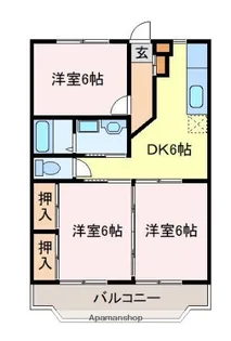 サイワイハイツ【101号室】の間取り