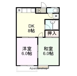 メゾンソレイユ【101号室】の間取り
