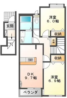 HILLS ARO.【2階】の間取り