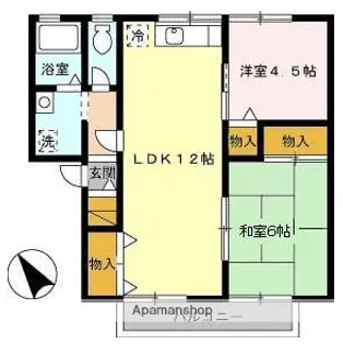 グランドュール【202号室】の間取り