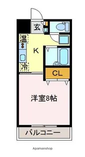 ハートフルビレッジWEST【205号室】の間取り