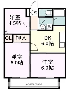 サンガーデンあすなろC【201号室】の間取り
