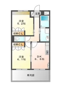 メゾン花水木【1階】の間取り