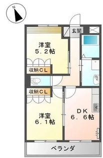 メゾン花水木【2階】の間取り