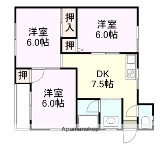 フィリア西宇部南伍番館【201号室】の間取り