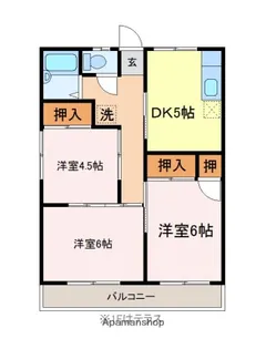 ハイツ瀬戸(東須恵)【201号室】の間取り