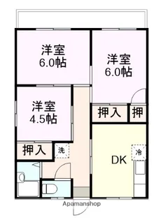 ハイツ瀬戸(東須恵)【201号室】の間取り