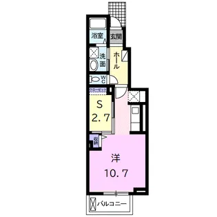 ブルーパイン Ⅲ【103号室】の間取り