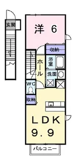 グリーンヒルズ・カーサ D【2階】の間取り