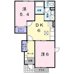 ベルクノア G【1階】の間取り