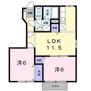メゾン・ド・ケイ A【1階】の間取り