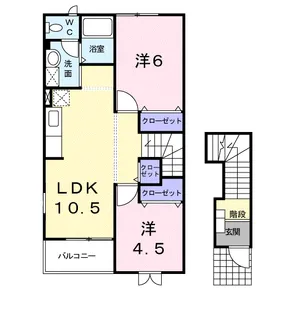 グリーン ゲイブルズ Ⅲ番館【2階】の間取り