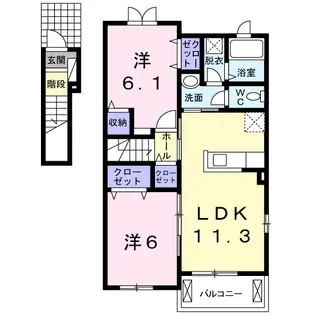 ベル・アルドール【2階】の間取り