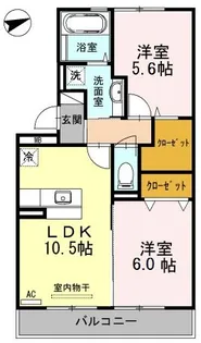 ウインドワード小羽山【2階】の間取り