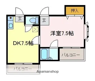 ポエムザマンション【407号室】の間取り