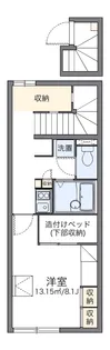 レオパレスステラクレスト【206号室】の間取り