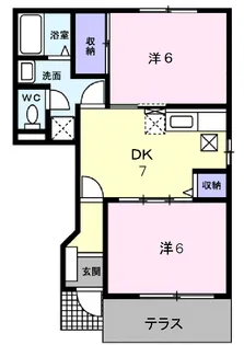 ジャン・セリューB【1階】の間取り