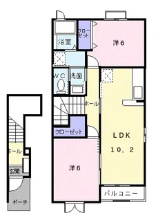 ガーデンヒルズA【2階】の間取り