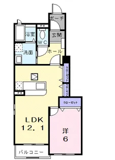 グリーンゲイブルズⅡ A【1階】の間取り