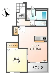 アルカディア 厚狭【1階】の間取り