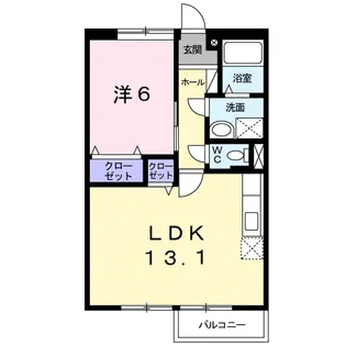 レジュール木船1【2階】の間取り