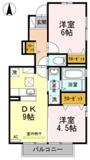 グレイス セゾン【1階】の間取り