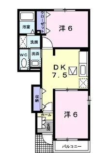 ブルージェイ【1階】の間取り