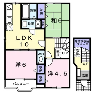 グリーンヒルフジ1【2階】の間取り
