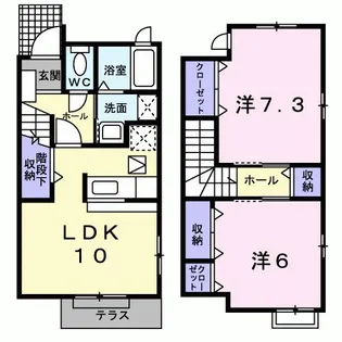 アウローラ吉田B【1階】の間取り