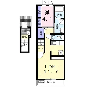 ロータスⅠ【2階】の間取り