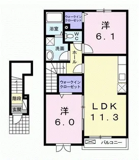 プラシード柿の木坂【2階】の間取り