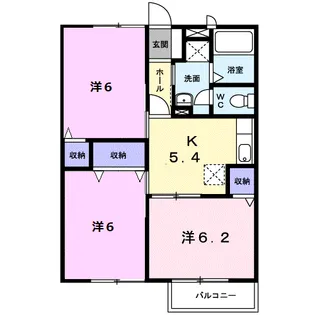 ハイムゆりの樹 2【1階】の間取り