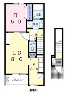 シャルム下条【2階】の間取り