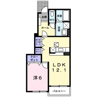 サンブライトA【1階】の間取り