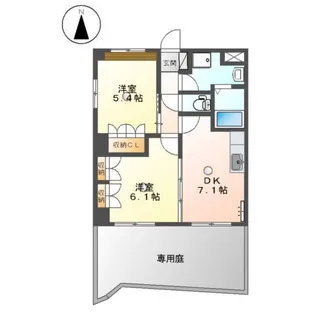 ウィステリア スプリングス【1階】の間取り