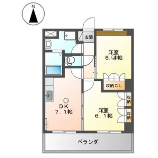 ウィステリア スプリングス【202号室】の間取り