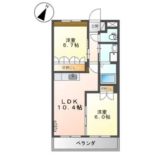 メサイア【2階】の間取り